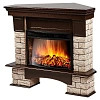 Портал Firelight Forte Wood 25U (угловой) камень коричневый, шпон темный дуб